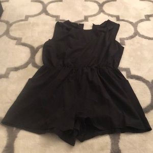 Black sleeveless romper